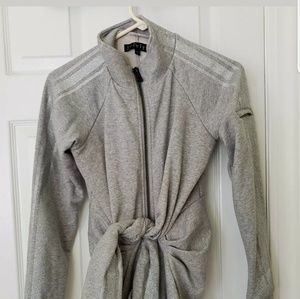 Jocelyn Sports Tie Jacket Gray sweatshirt size xs